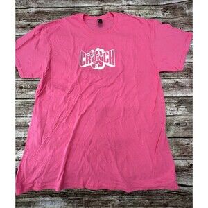 Port & Co CRUNCH Fitness T-Shirt Women's Size XL Bright Pink - New
